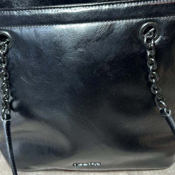 Calvin Klein Hailey Tote, Black with Black Chain - Picture 8 of 11